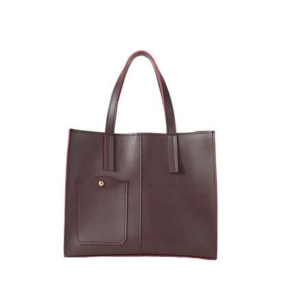 Women’s Medium Swift Handbag – Maroon Faux Leather with Top Handles & Adjustable Strap